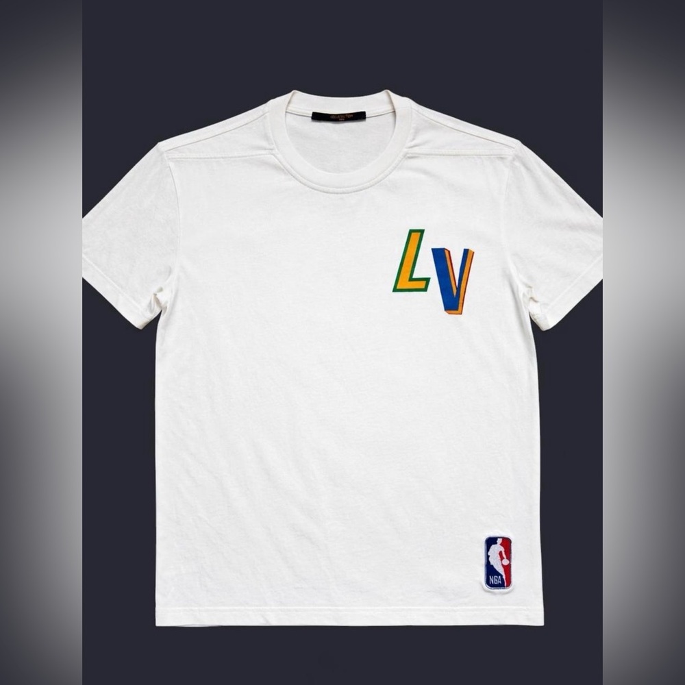 Louis Vuitton x NBA white multicolour t-shirt size M